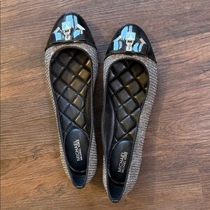 Michael Kors Black and Silver Flats